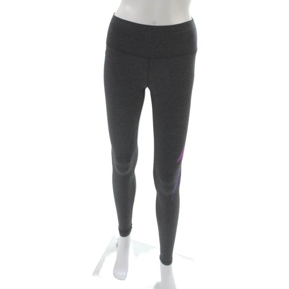 Aviator Nation Women Flecked Gray Ankle Leggings Lightning Bolt Size XS